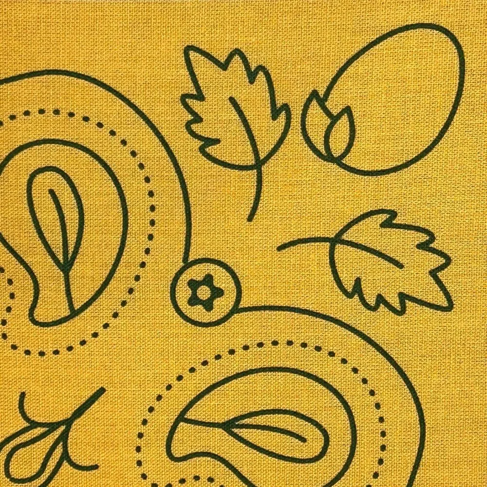 SOLELY Golden Yellow Fruit Print Bandana 21.5